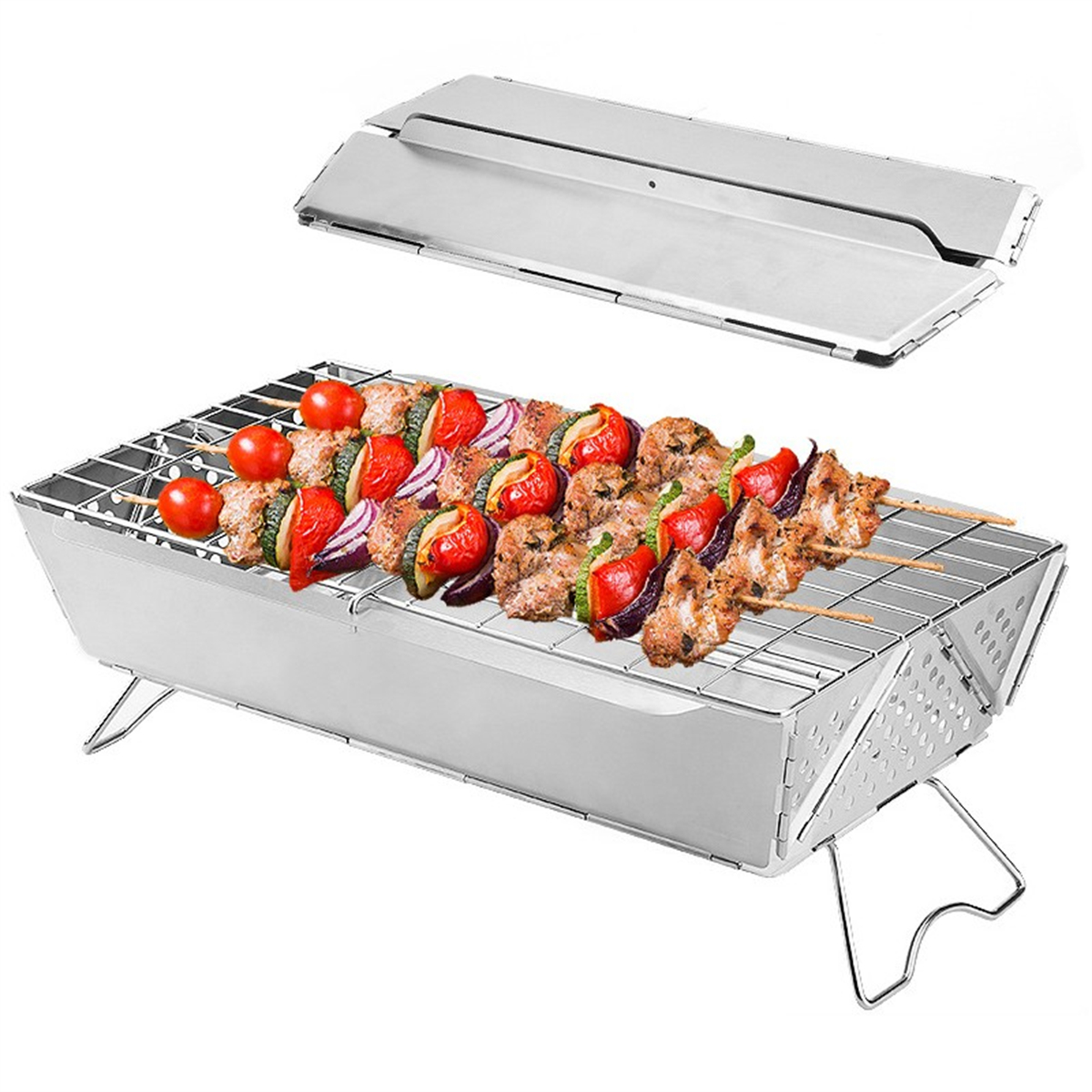 Camping Cooking Options - Compact Camping Grill Charcoal Barbecue Stove