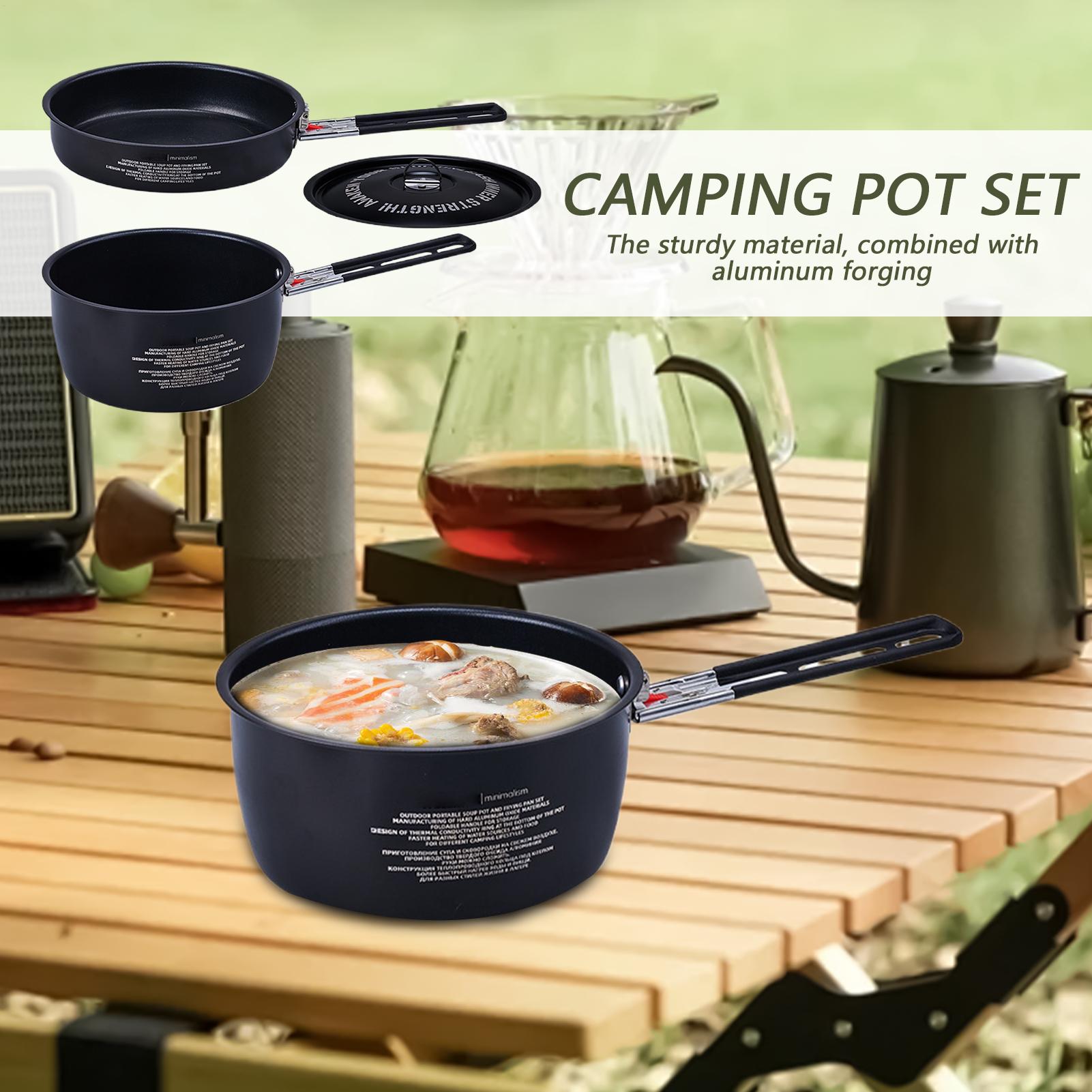 Camping Cooking Set Compact - Camping Cookware Set Backpacking Cooking Set