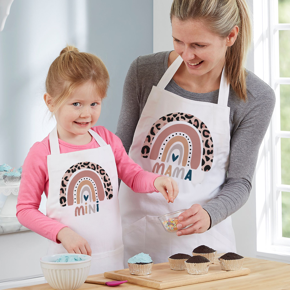 Camping Cooking Apron - Rainbow Mama Rainbow Mini Print Apron