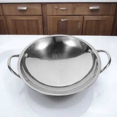 Camping Double Cooking Stove - Stainless Steel Round Bottom Hot Pot