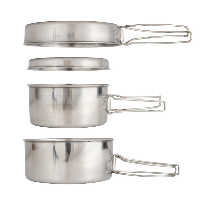 Camping Cooking Bundle - CLS 4-Piece Stainless Steel Camping Cookware