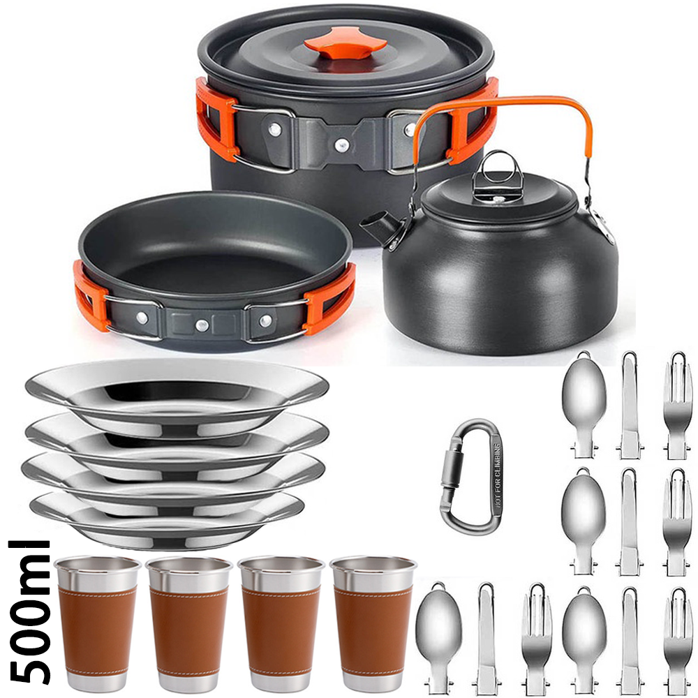 Camping Cooking Bundle - Outdoor camping cooking set, non stick