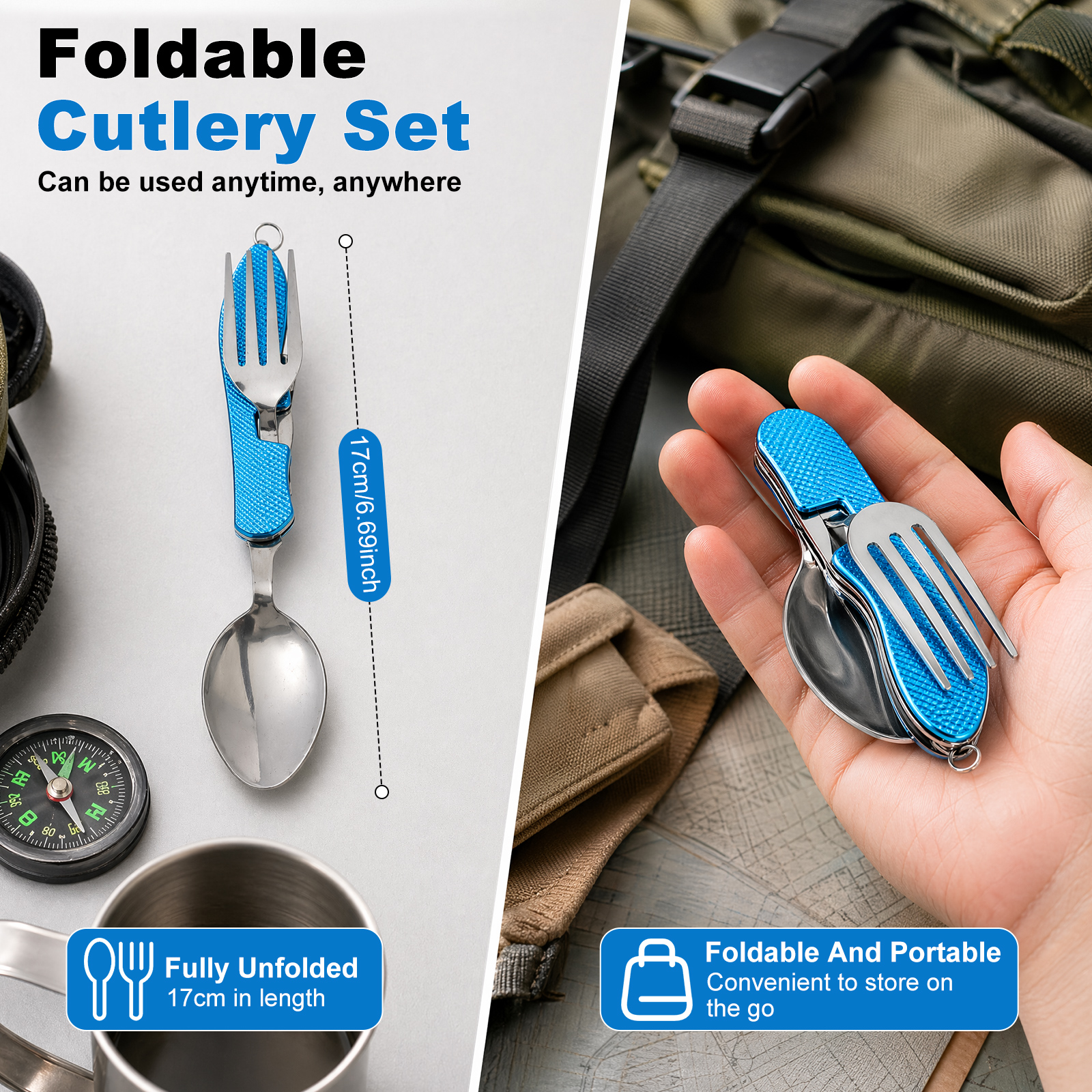 Multifunction 3 in 1 Camping U - Camping Cooking Knife Set 评论和价格