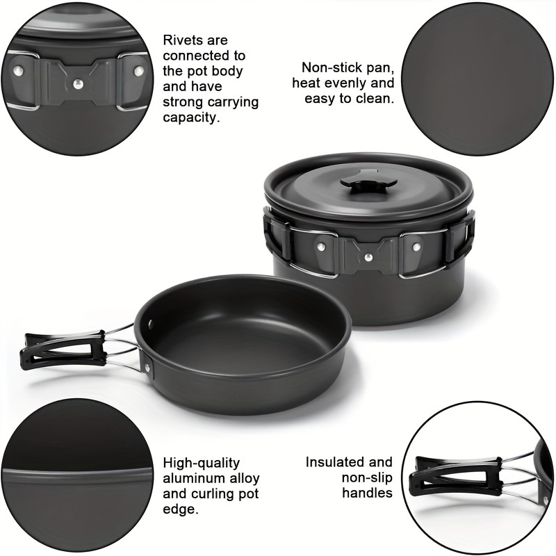 17pcs Camping Cookware Set, Po - Camping Cooking Knife Set 评论和价格