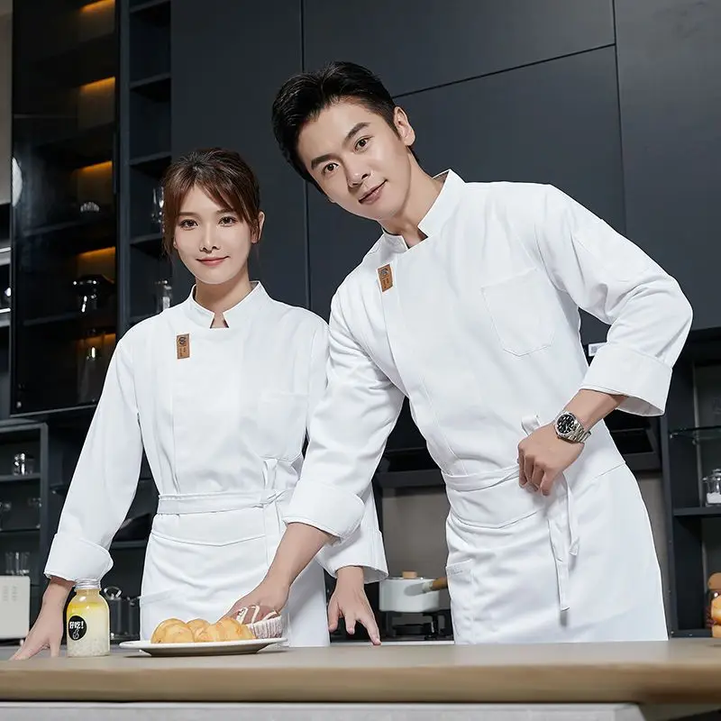 men Chef Uniform long sleeves  - Camping Cooking Apron 评论和价格
