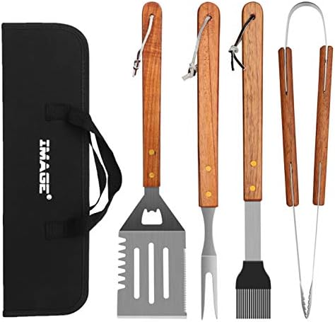 4-Piece Stainless Steel BBQ Gr - Camping Cooking Set For 4 评论和价格
