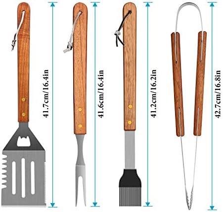 4-Piece Stainless Steel BBQ Gr - Camping Cooking Set For 4 评论和价格