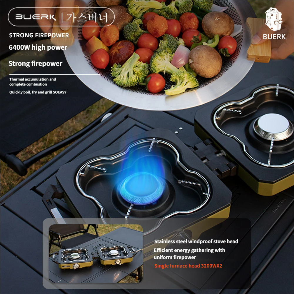Double Head Stove Dual Burner  - Camping Double Cooking Stove 评论和价格