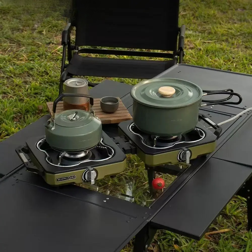 Double Head Stove Dual Burner  - Camping Double Cooking Stove 评论和价格