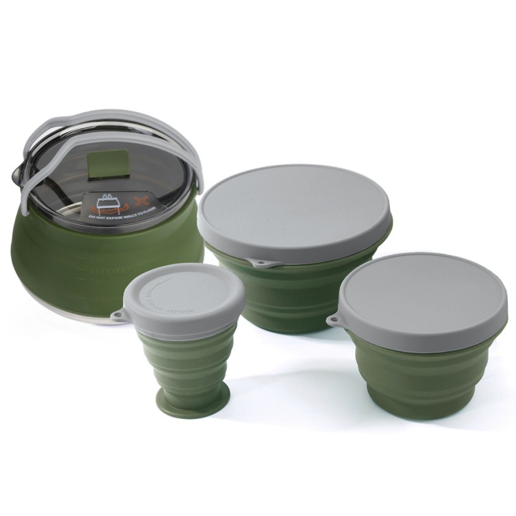 Folding Pot Set Portable Compa - Camping Cooking Set Compact 评论和价格