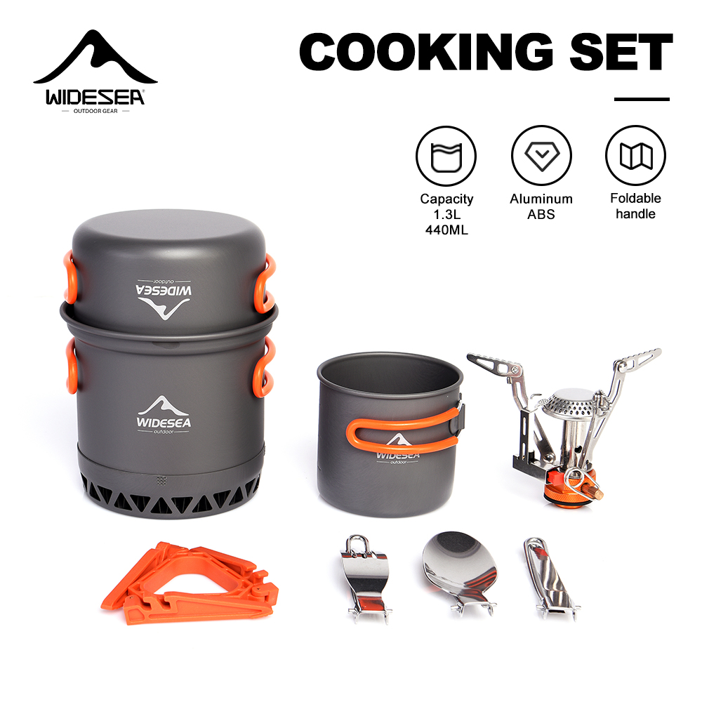 Widesea Portable Camping Cookw - Camping Cooking Set 2 Person 评论和价格
