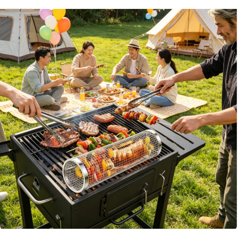 304 Stainless Steel Round Roll - Camping Cooking Device 评论和价格