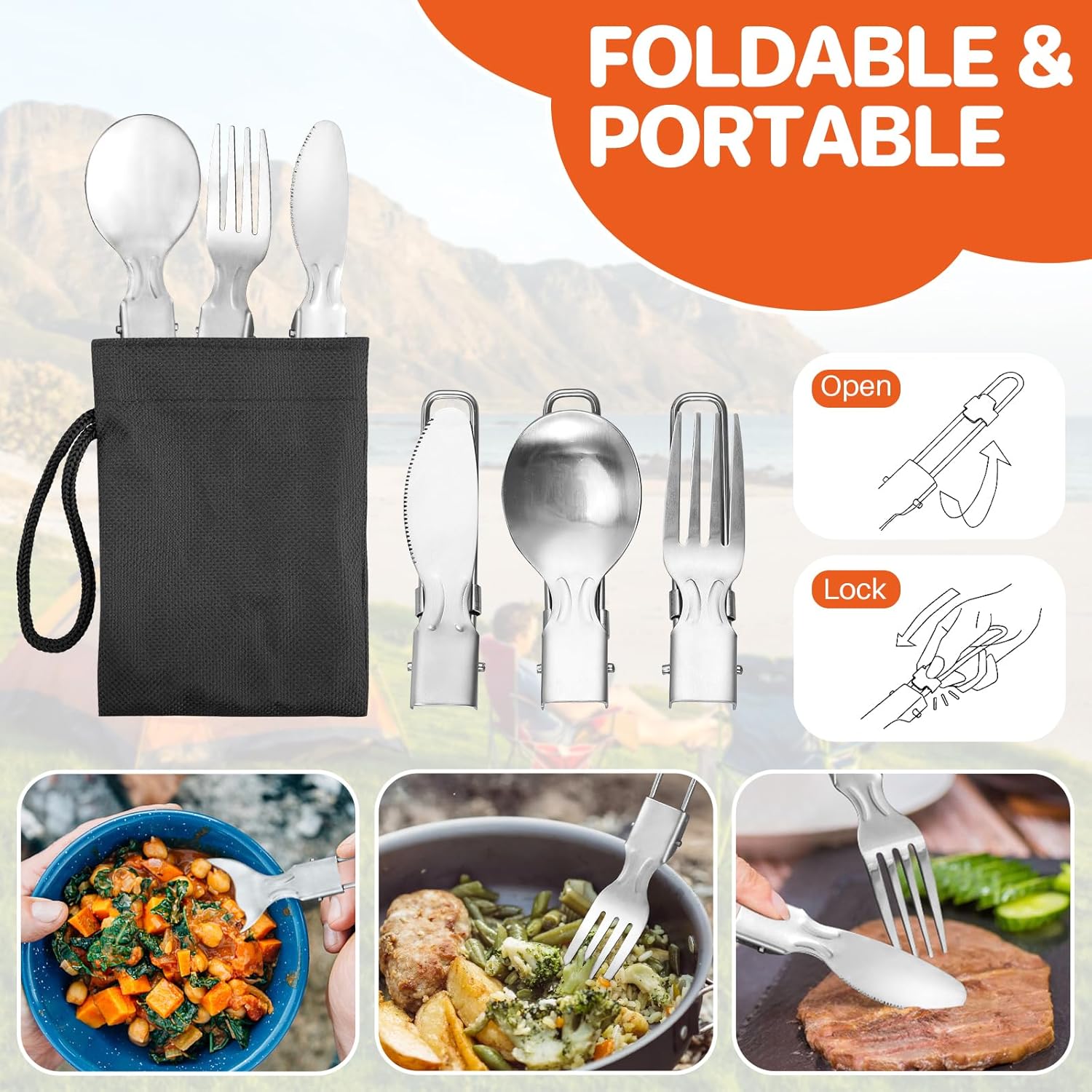 Non-Stick Camping Cookware Set - Camping Lightweight Cooking Pot 评论和价格