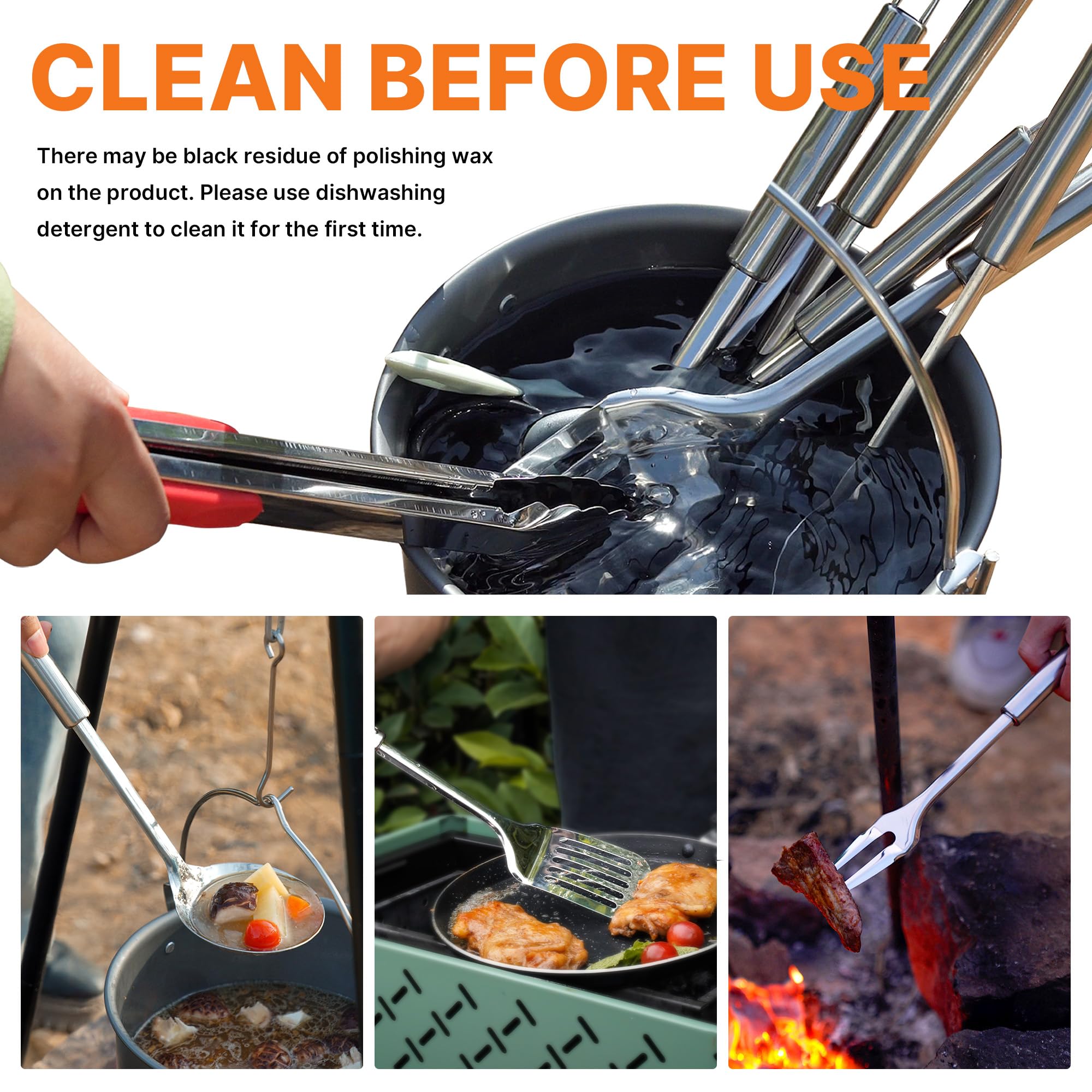 Camping Cooking Utensils Set C - Camping Cooking Essentials 评论和价格