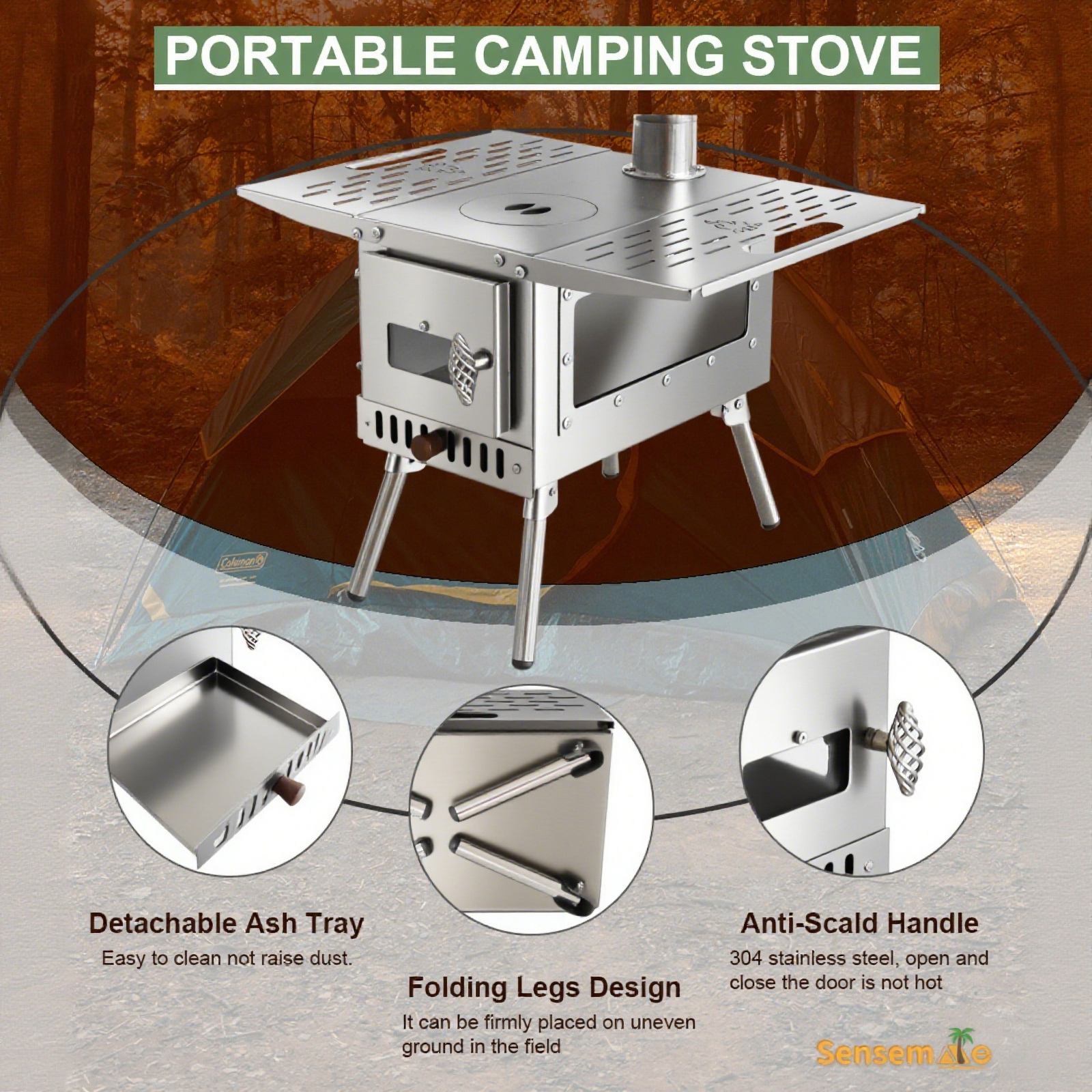Portable Camping Wood Stove Fo - Camping Double Cooking Stove 评论和价格