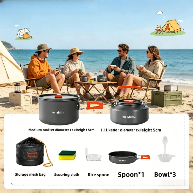 Camping Cookware Set Outdoor P - Camping Cooking Bundle 评论和价格