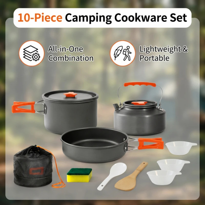 Camping Cookware Set Outdoor P - Camping Cooking Bundle 评论和价格