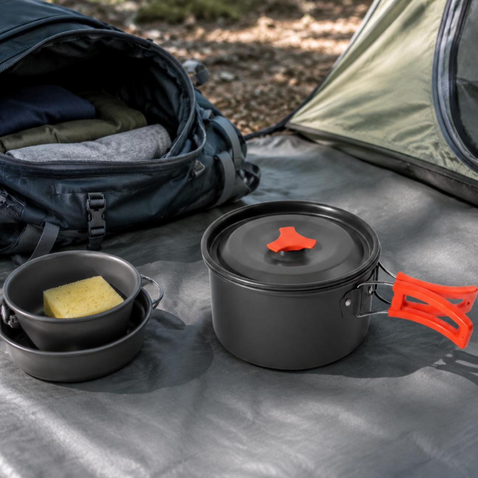 Camping Pot Set Compact Campin - Camping Cooking Set Compact 评论和价格
