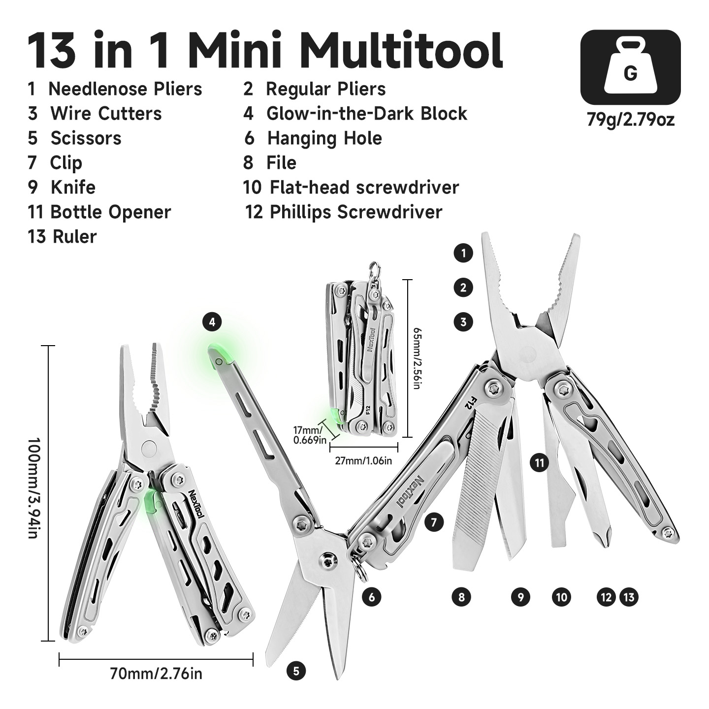 NexTool Mini Flagship F12 Mult - Camping Cooking Knife Set 评论和价格