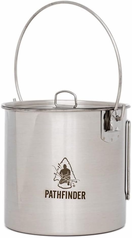 Stainless Steel Bush Pot and L - Camping Lightweight Cooking Pot 评论和价格
