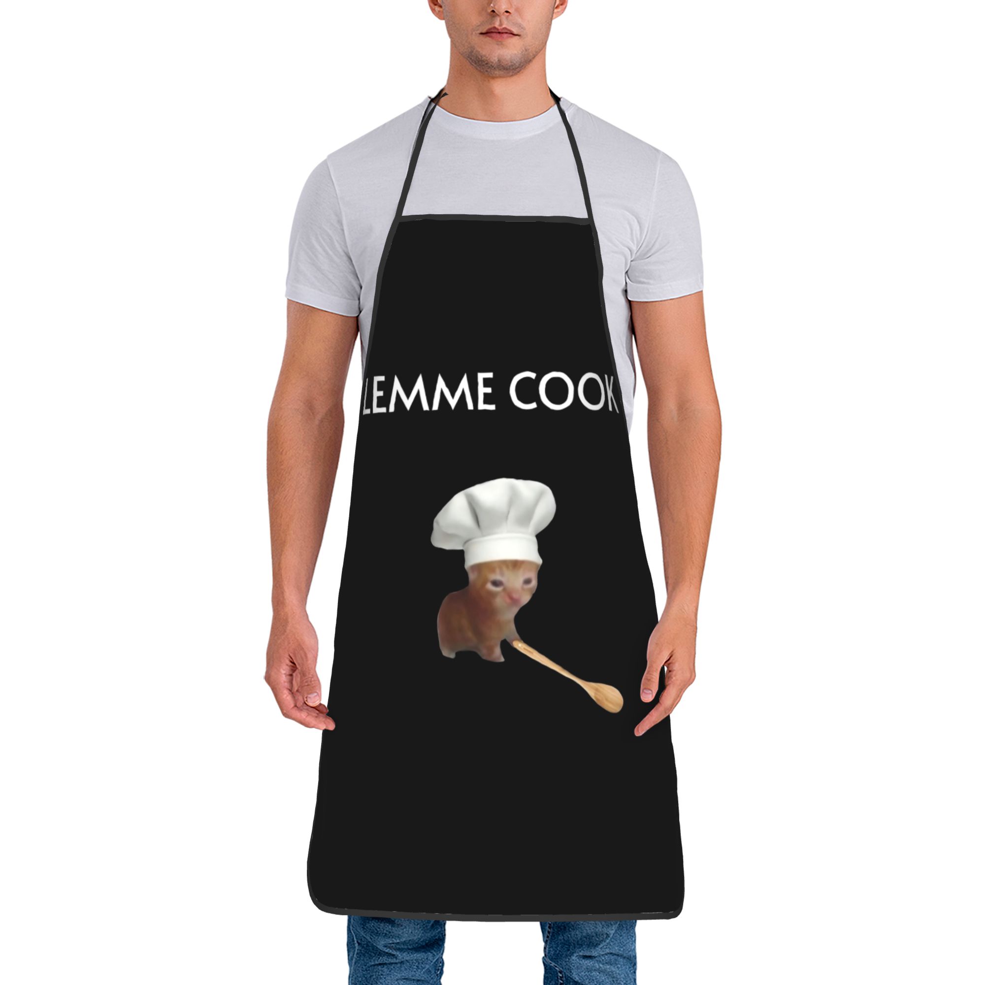 Chef Cat Kitten Meme Lemme Coo - Camping Cooking Apron 评论和价格