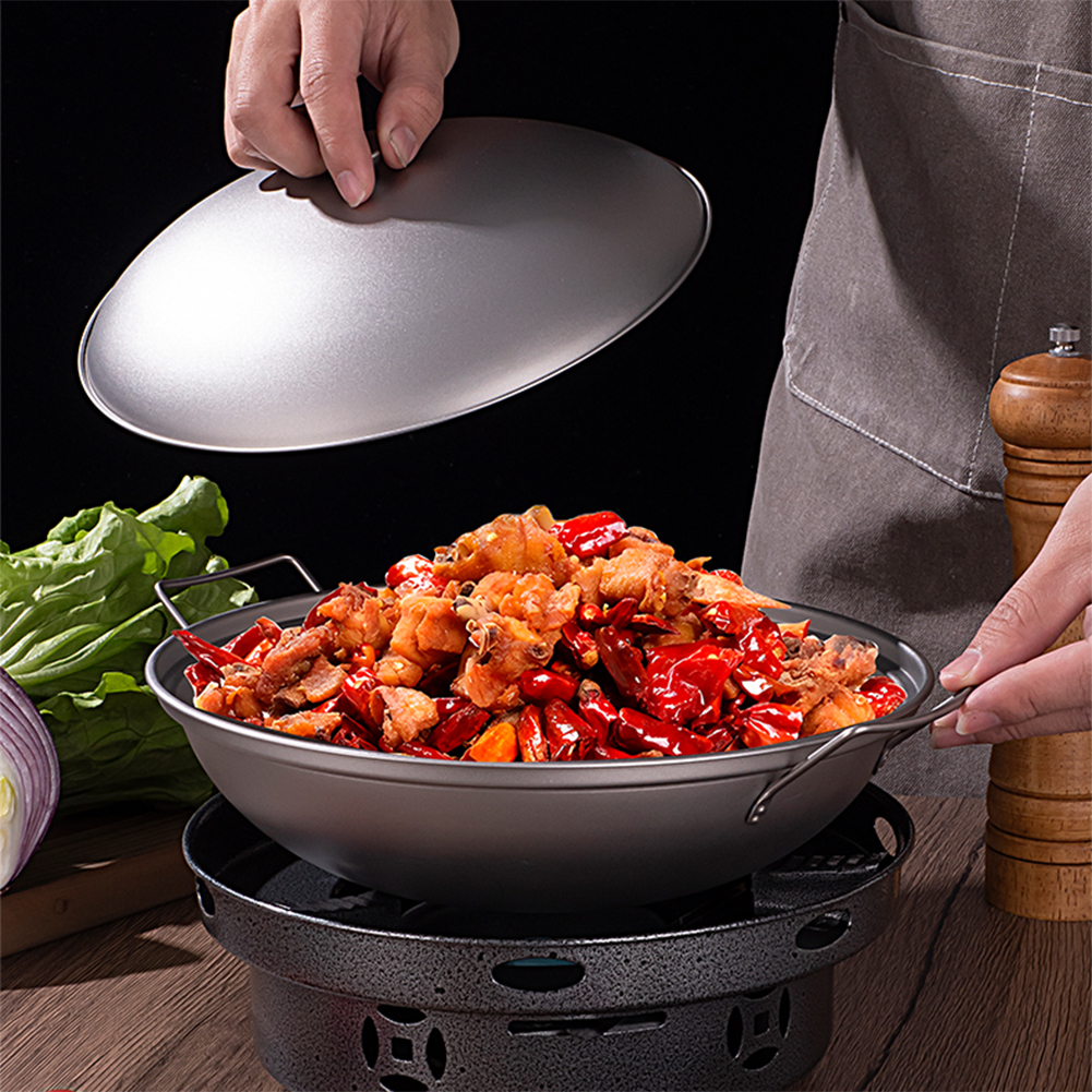 1.8L Titanium Wok Pan with Lid - Camping Cooking Bundle 评论和价格