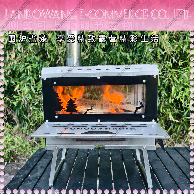 Wood Stove Double Wing Camping - Camping Double Cooking Stove 评论和价格