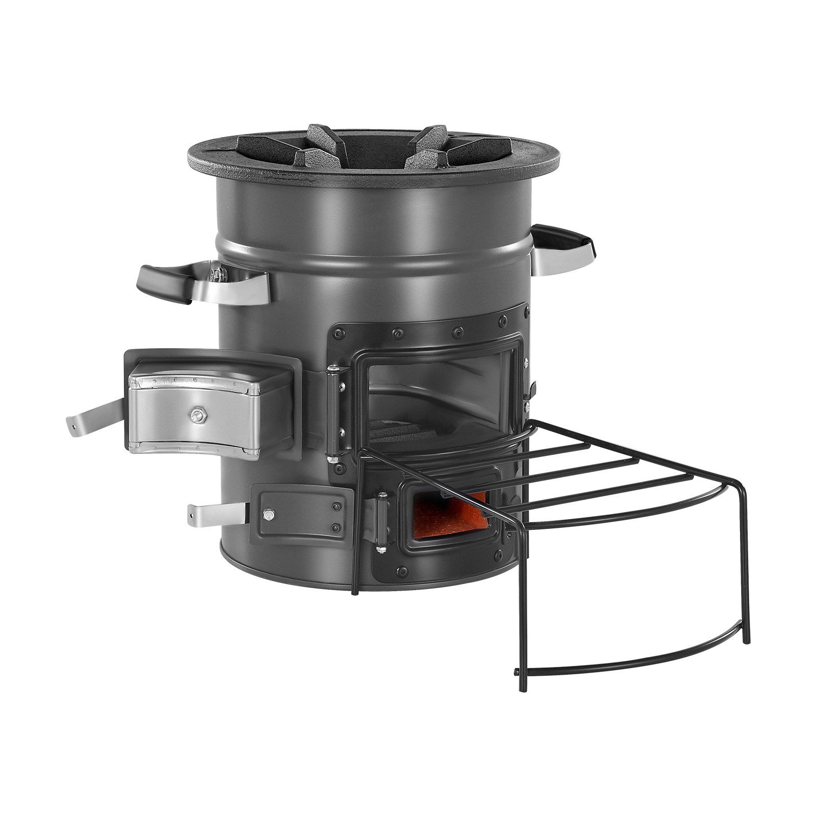 Outdoor Portable Rocket Stove  - Camping Double Cooking Stove 评论和价格