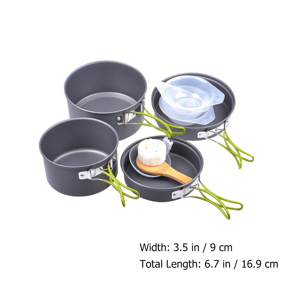 1Set Portable Camping Cookware - Camping Lightweight Cooking Pot 评论和价格