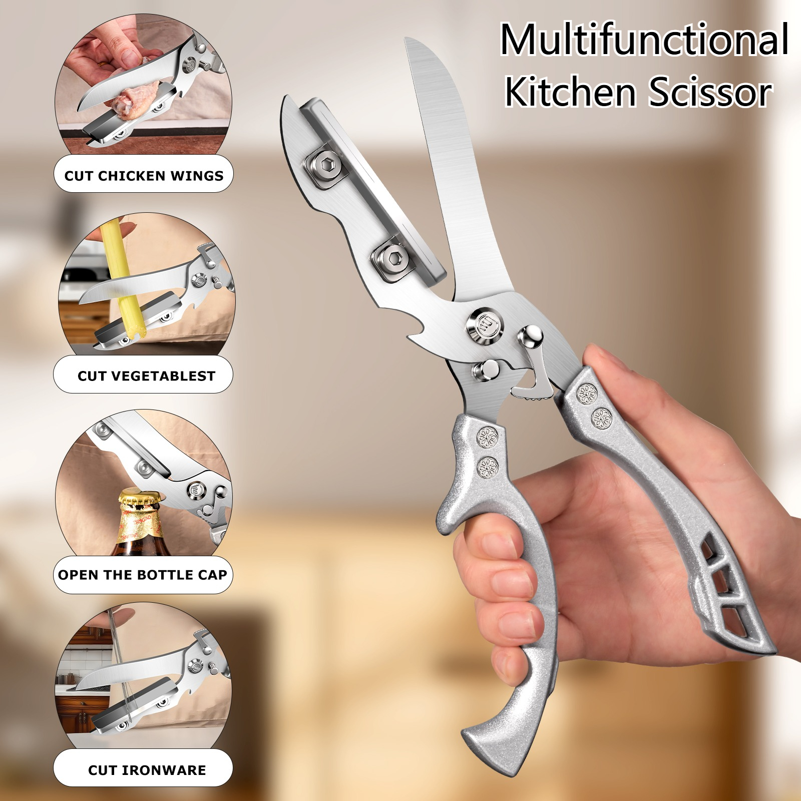 Multifunctional Kitchen Scisso - Camping Cooking Knife Set 评论和价格
