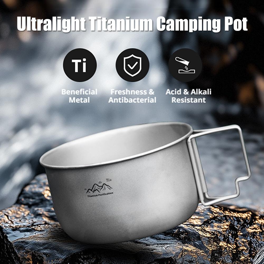 Titanium Hanging Pot Lightweig - Camping Lightweight Cooking Pot 评论和价格