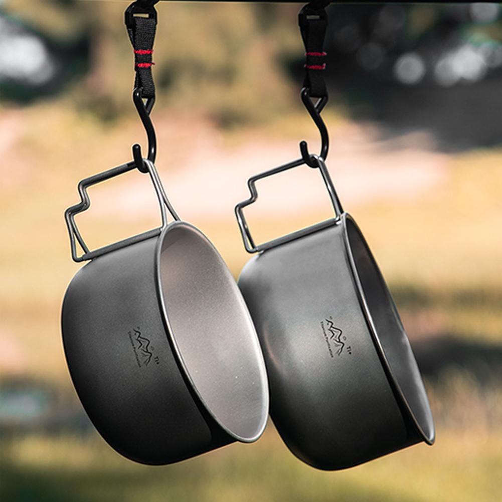 Titanium Hanging Pot Lightweig - Camping Lightweight Cooking Pot 评论和价格
