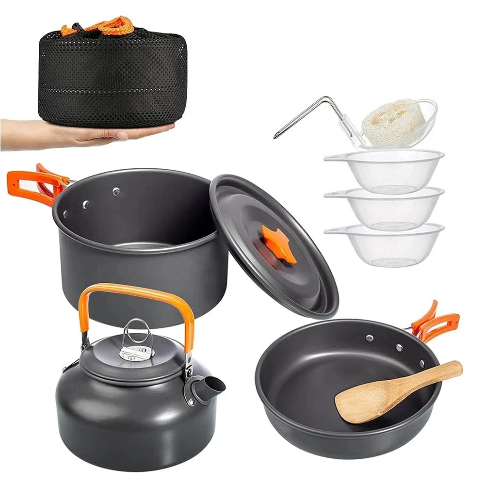 Camping Cookware Kit Outdoor C - Camping Cooking Set 2 Person 评论和价格