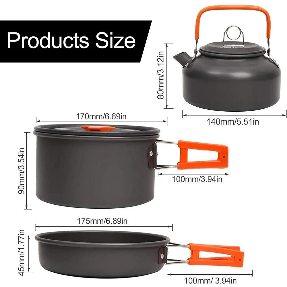 Camping Cookware Kit Outdoor C - Camping Cooking Set 2 Person 评论和价格