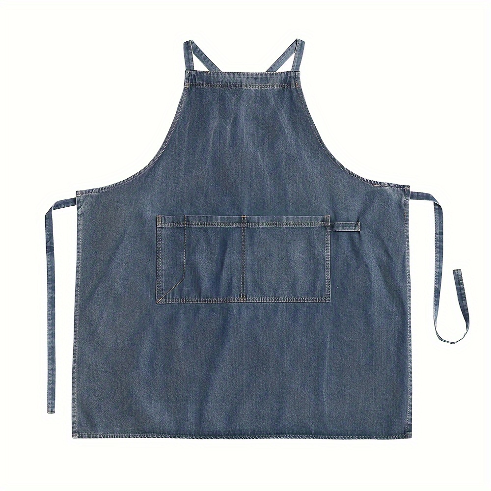 1pc Premium Denim Apron - Heav - Camping Cooking Apron 评论和价格