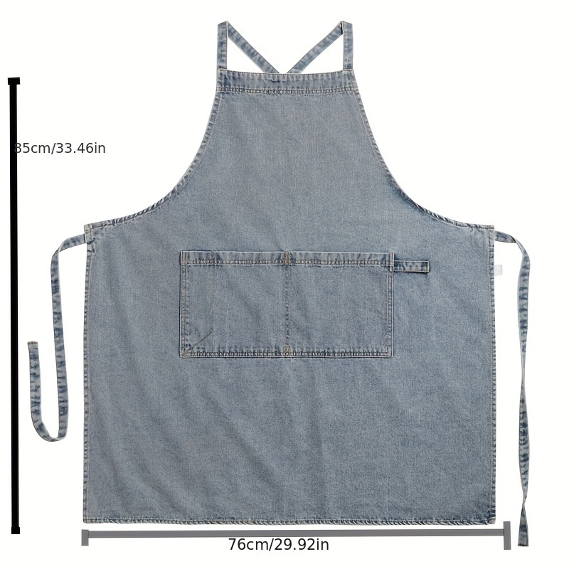 1pc Premium Denim Apron - Heav - Camping Cooking Apron 评论和价格