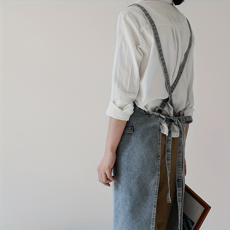 1pc Premium Denim Apron - Heav - Camping Cooking Apron 评论和价格