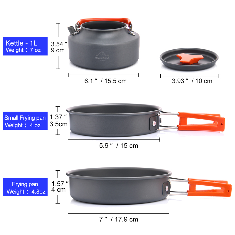 Widesea Camping Outdoor Cookwa - Camping Cooking Set Compact 评论和价格
