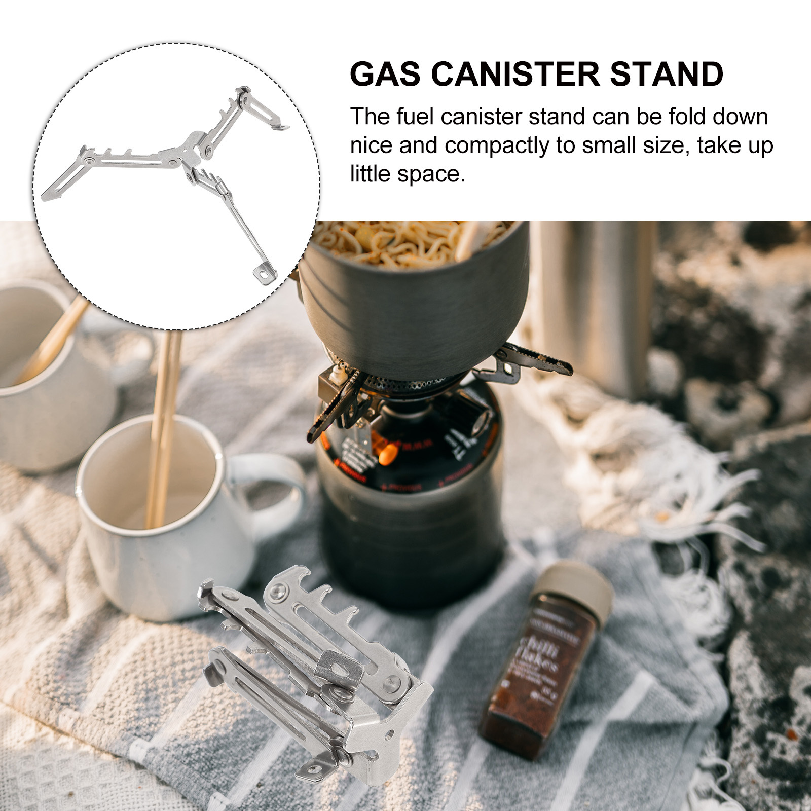 Gas Tank Bracket Sturdy Metal  - Camping Cooking Gas Canister 评论和价格