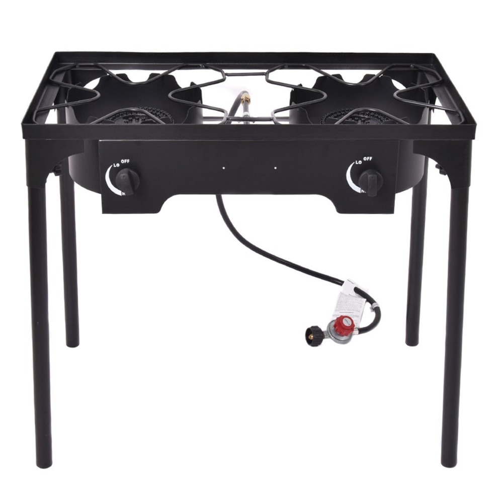 150000BTU Portable Propane Dou - Camping Double Cooking Stove 评论和价格