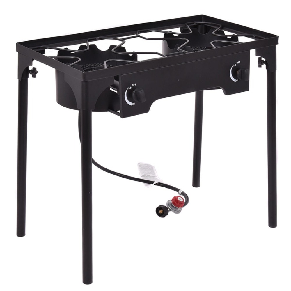 150000BTU Portable Propane Dou - Camping Double Cooking Stove 评论和价格