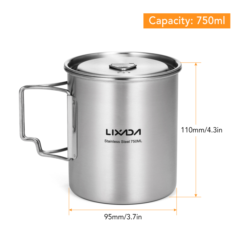 Lixada 750ml Cup Outdoor Stain - Camping Cooking Bundle 评论和价格