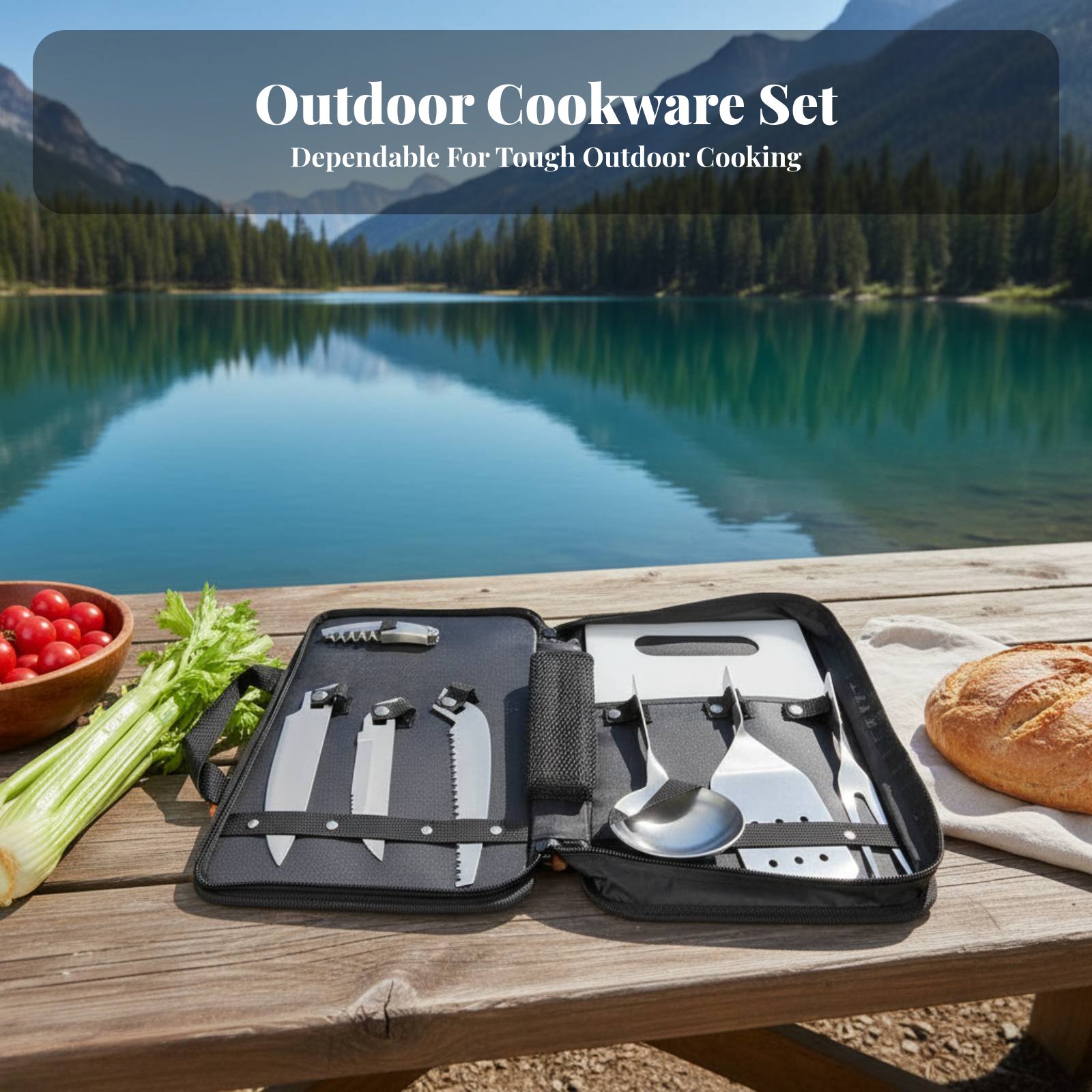 Outdoor Cooking Utensil Set, P - Camping Cooking Knife Set 评论和价格