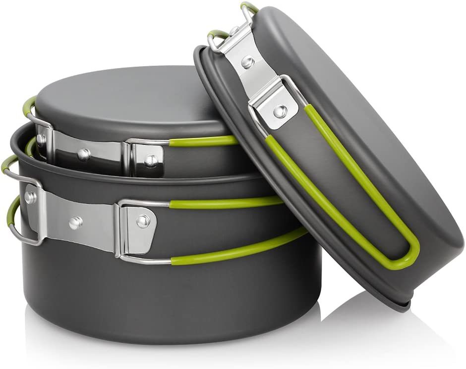 Outdoor cooking pot camping ut - Camping Cooking Set For 4 评论和价格