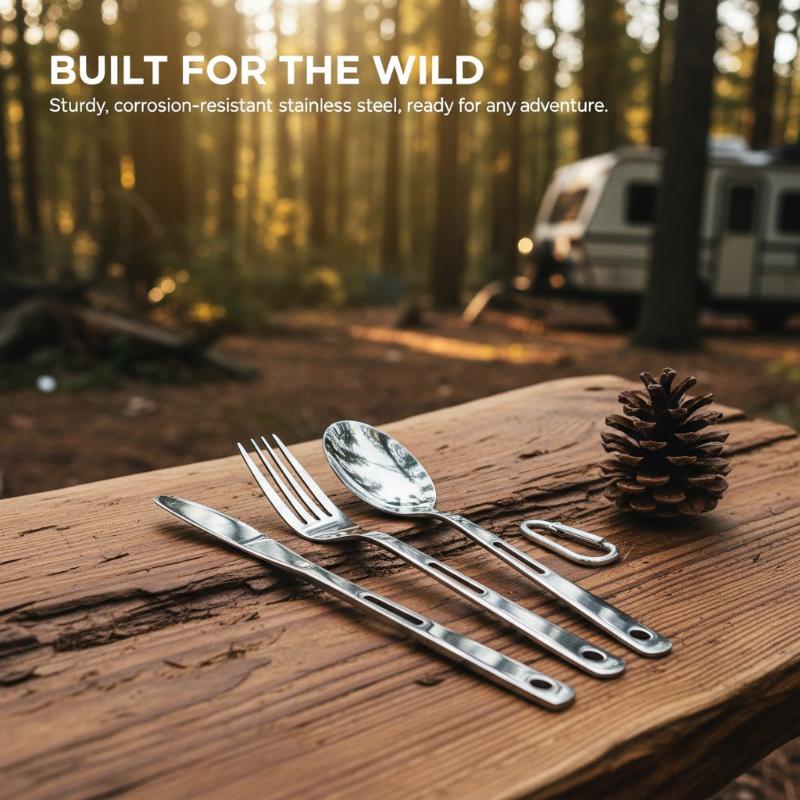 Outdoor Camping Cutlery Set 3P - Camping Cooking Knife Set 评论和价格