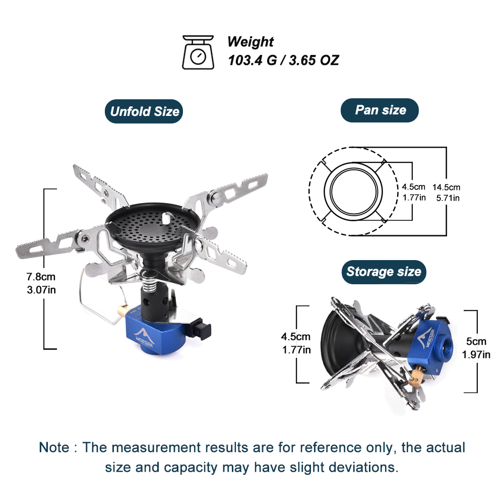 Outdoor Camping Gas Burner Out - Camping Cooking Set Compact 评论和价格
