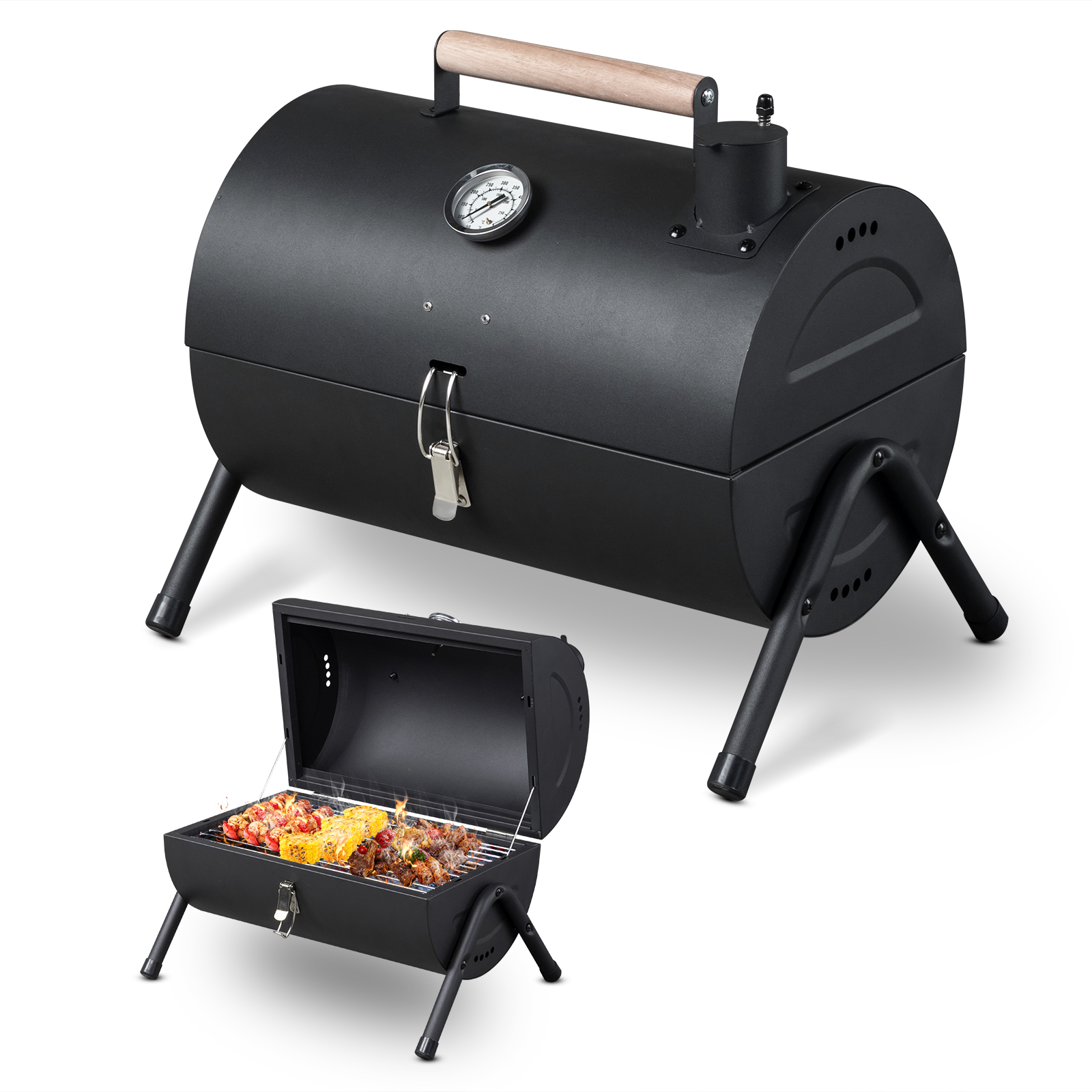 Portable Charcoal Grill with T - Camping Cooking Set Compact 评论和价格