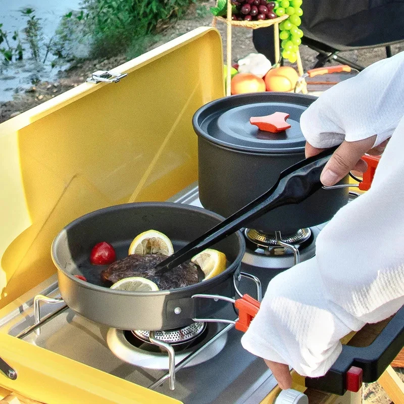 Camping Cookware Set Outdoor P - Camping Cooking Bundle 评论和价格
