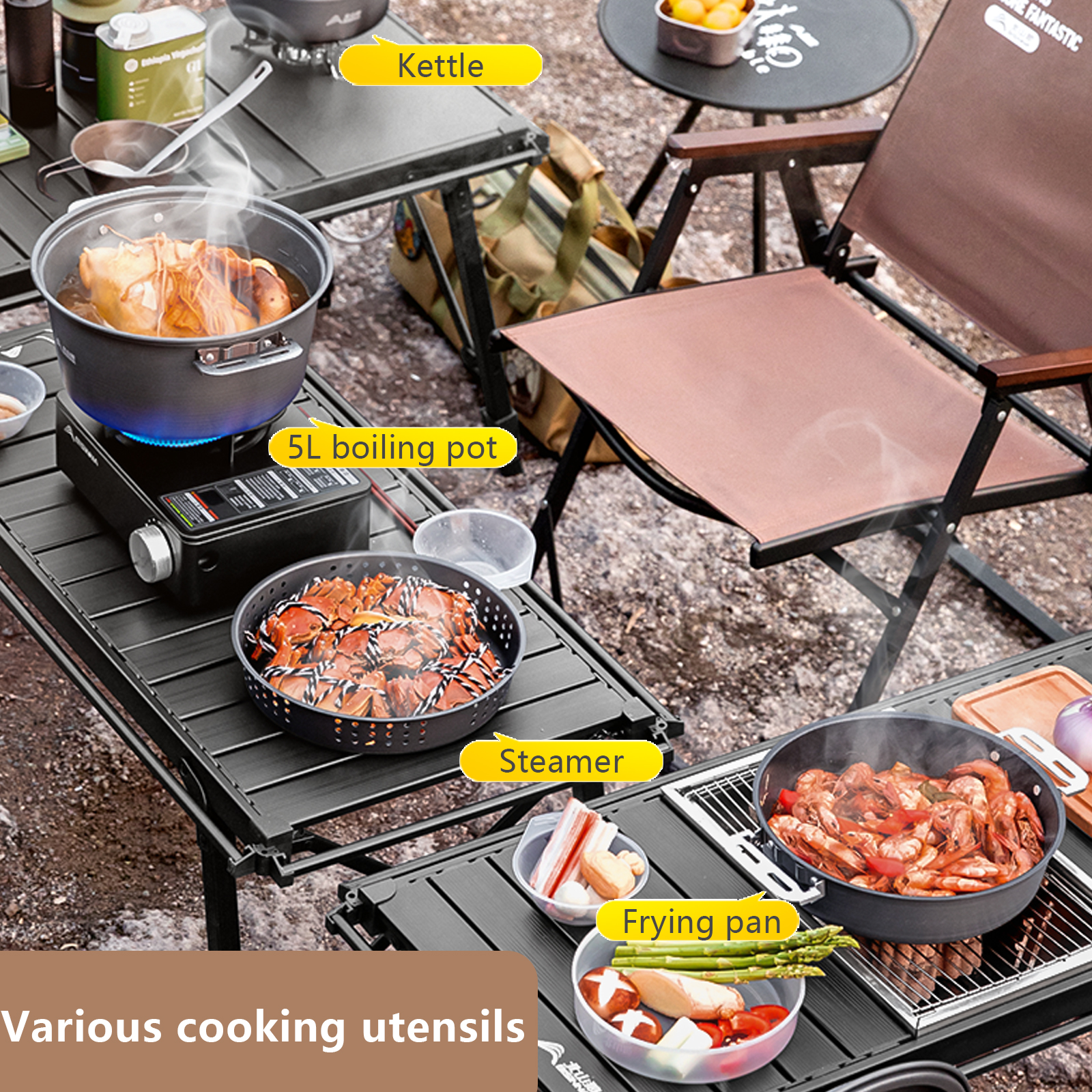 BISINNA Camping Cookware Set O - Camping Cooking Set 2 Person 评论和价格